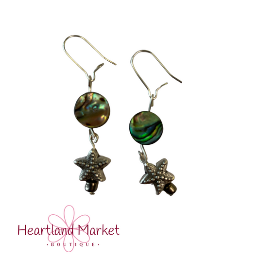Starfish & Mother of Pearl Dangles