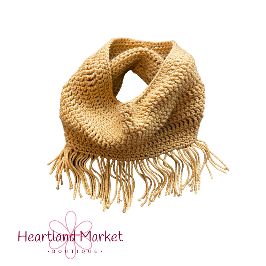 Cowl Neck Hand Crocheted Scarf
