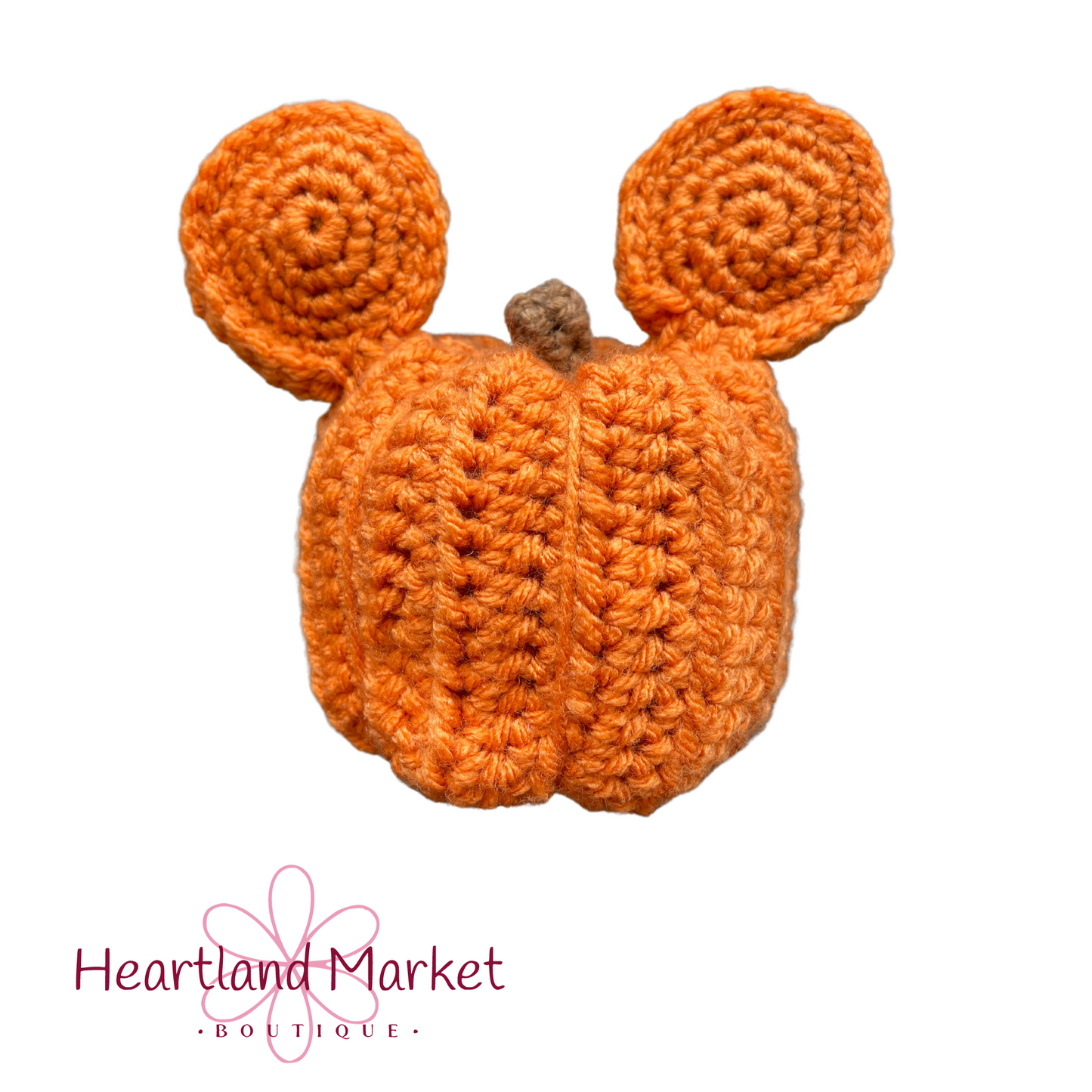 Mouse Ears Crocheted Pumpkin