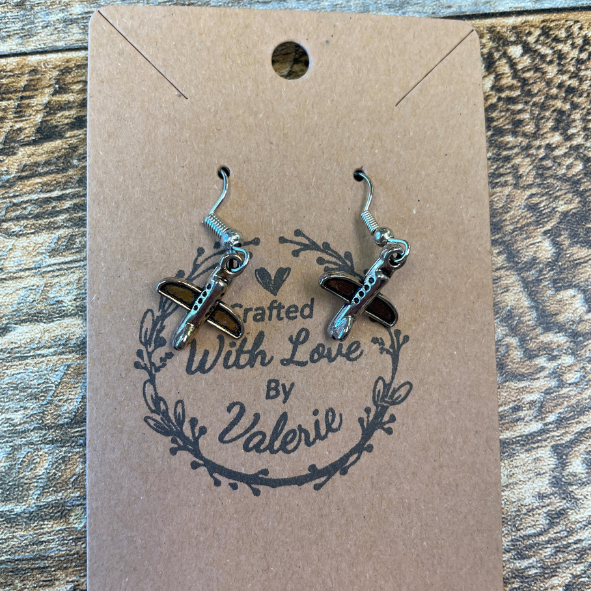 Transportation Inspired Silver Earrings