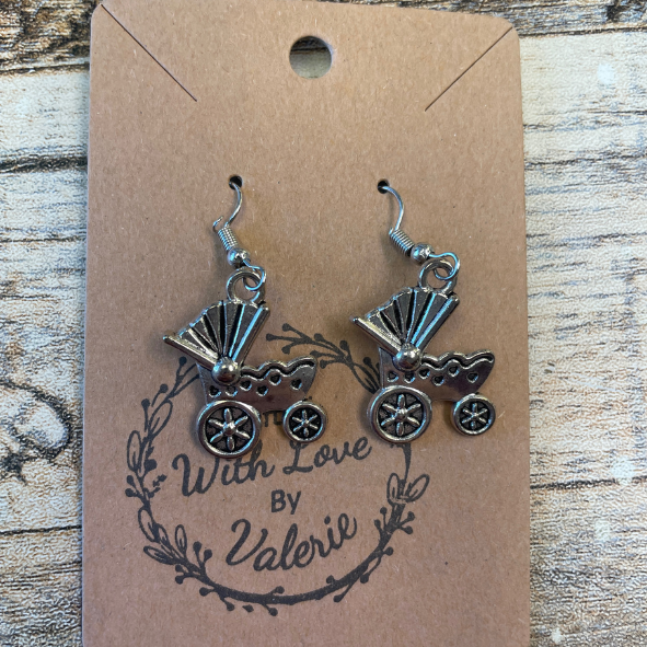 Transportation Inspired Silver Earrings