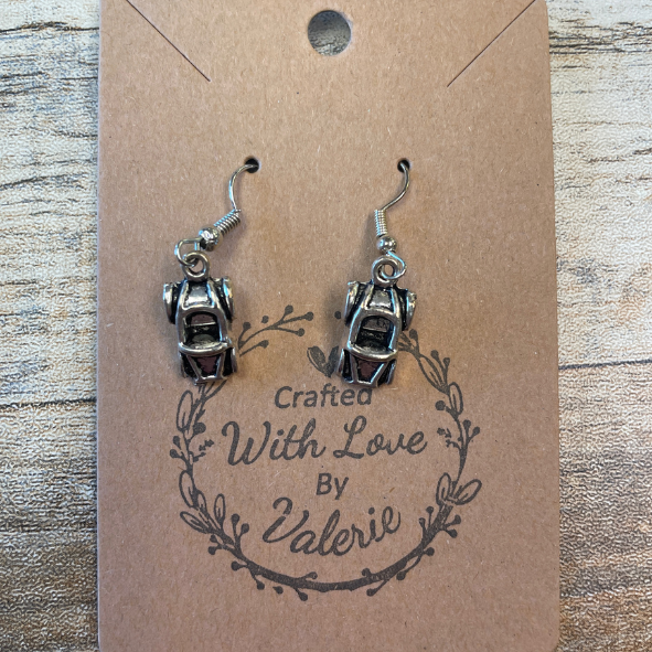 Transportation Inspired Silver Earrings