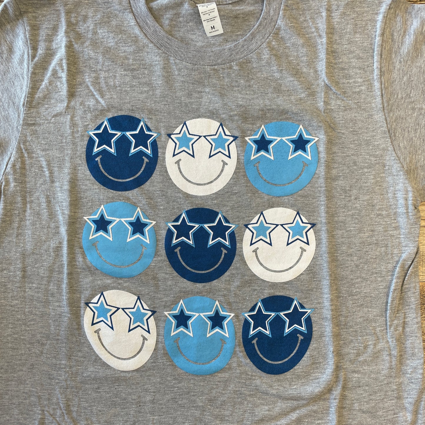 Blue Smiley Adult Shirt