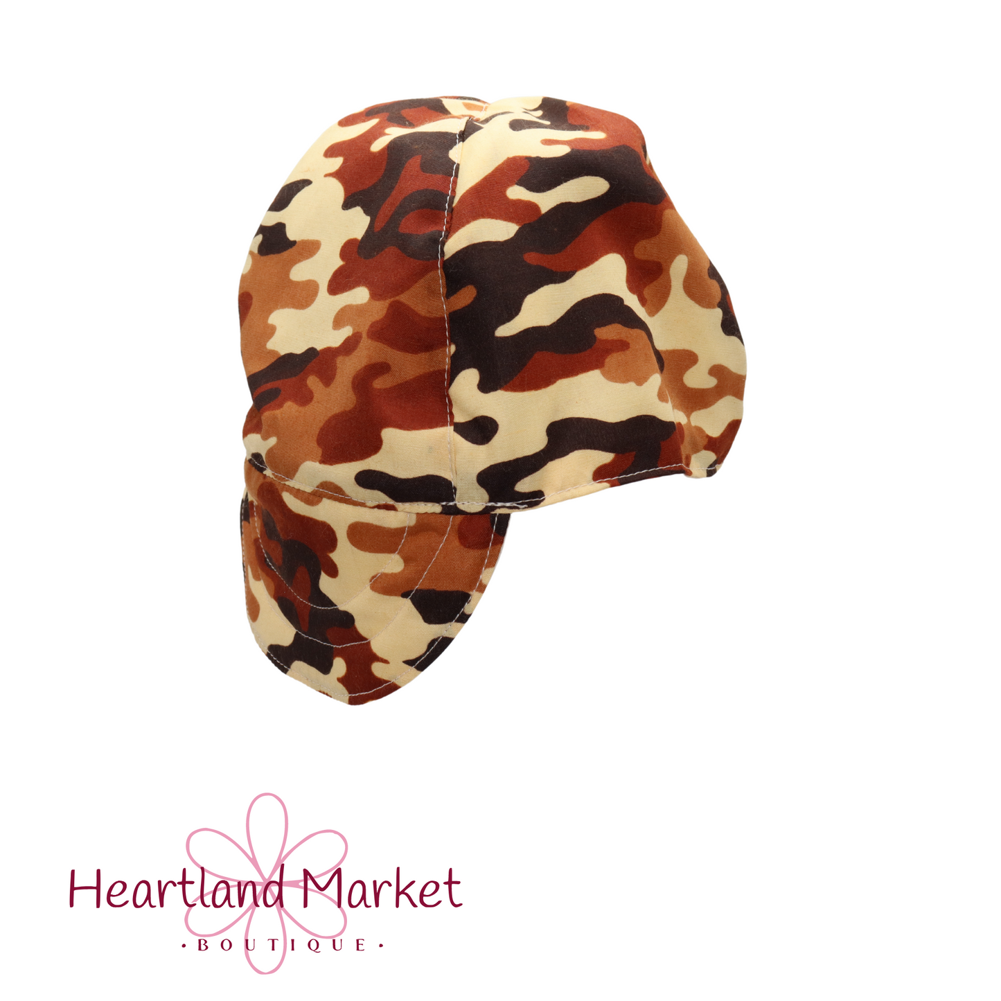 Brown camo welding cap 100% cotton