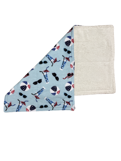 Terry Cloth Backed Double Sided Burp Cloth