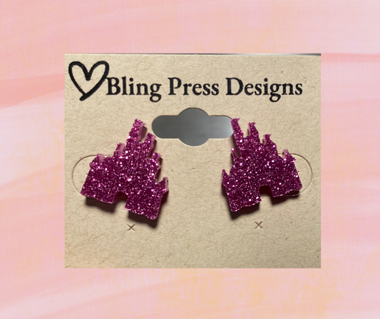 Glitter Castle Stud Earrings