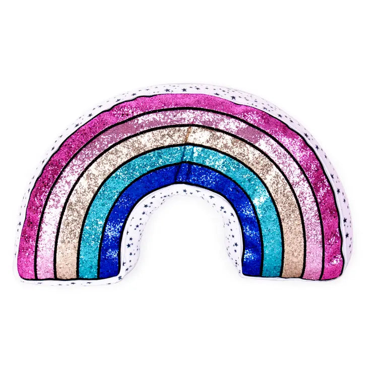 Glitter Rainbow Pillow