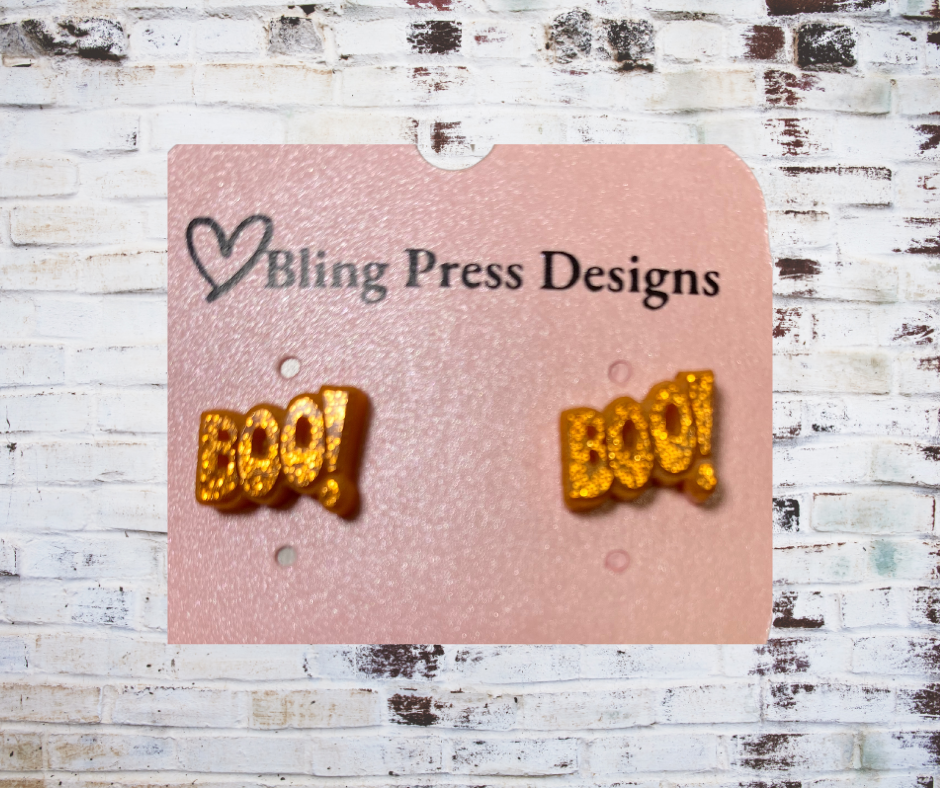 Halloween Glitter Stud Earrings