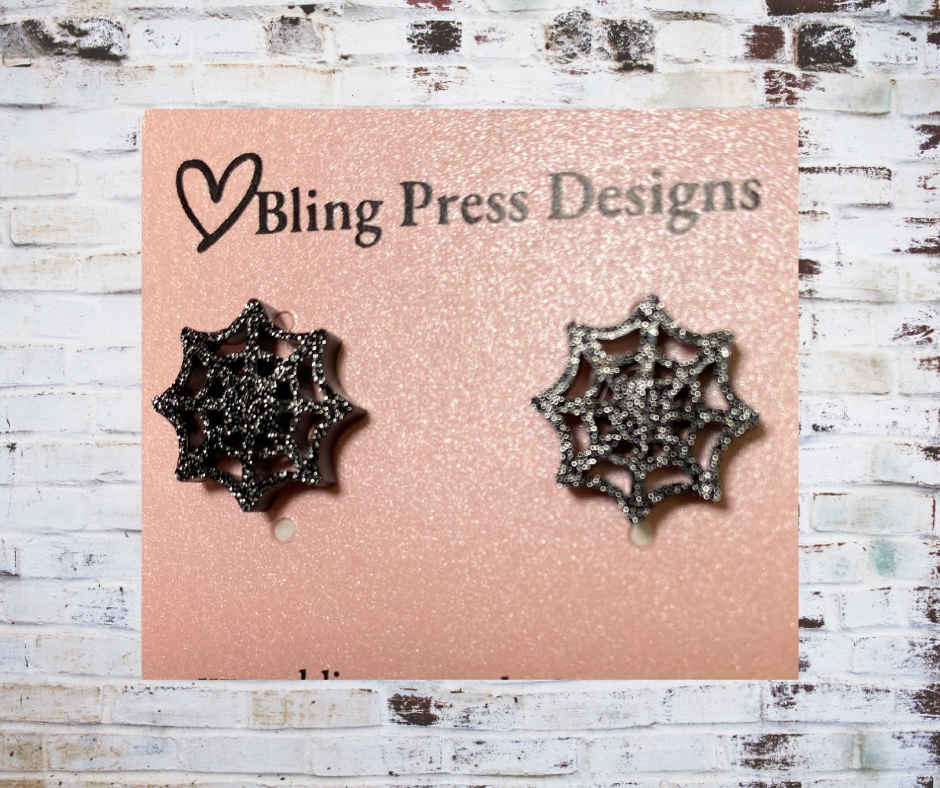 Halloween Glitter Stud Earrings